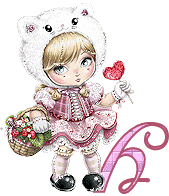Valentine Girl Alphabet Doll alpha cute gif glitter letter h Pictures, Images and Photos
