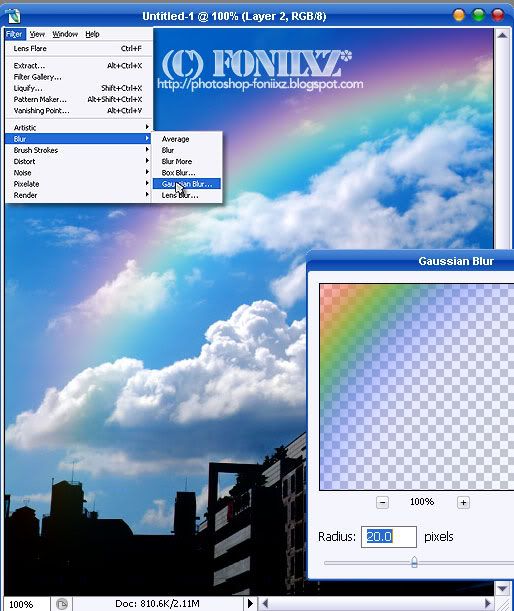 rainbow effect, photoshop tutorials