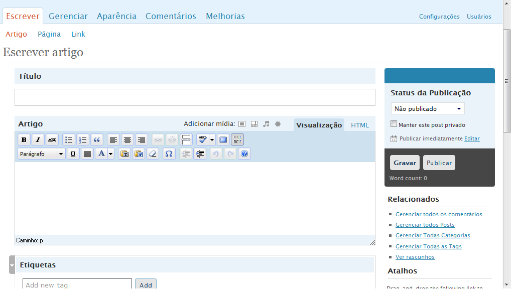 Editor do WordPress
