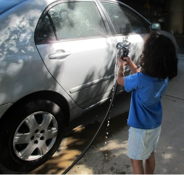 wash the car