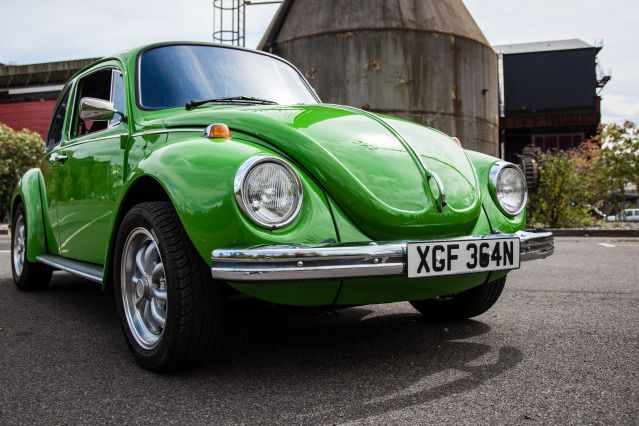 Bright Green Car