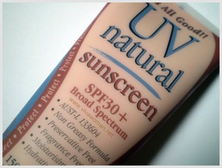 UV Natural Sunscreen SPF30+