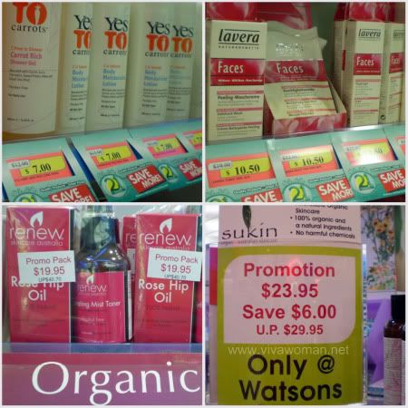 Natural organic skincare products promotions