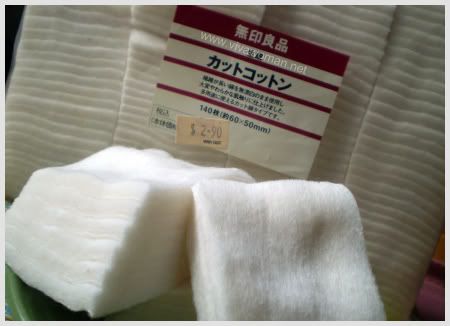 Muji unbleached facial cottons