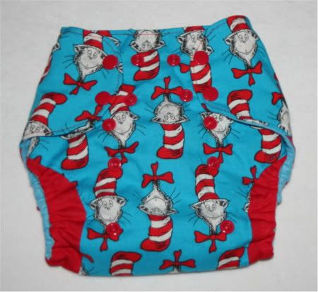 Cat in the Hat OS Nykibaby Pocket Diaper