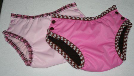 Overnight Pocket Trainers "Pink and Brown set of 2"  Choose your size
