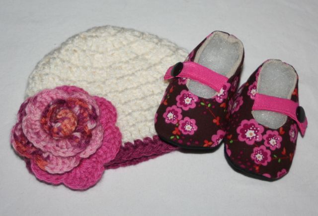 Newborn Hat and Shoe Set COLLAB Ready to Ship!