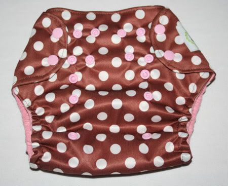 "Brown Dots"  OS Nykibaby Pocket Diaper