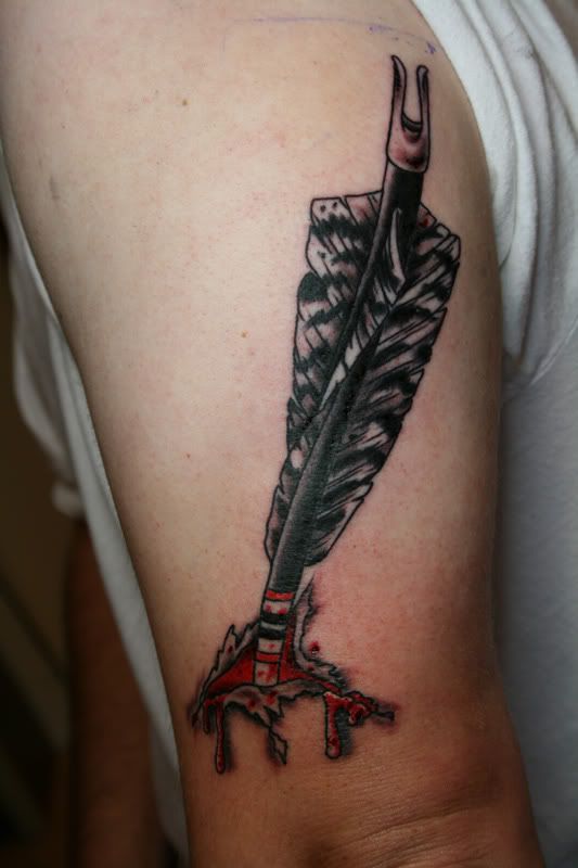 Broadhead Tattoo by Nick Anderson on Tommy Gomez Image