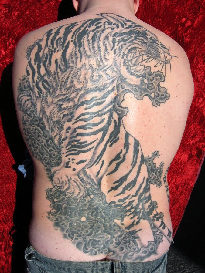 Tiger Japanese Tattoo Styles In Back