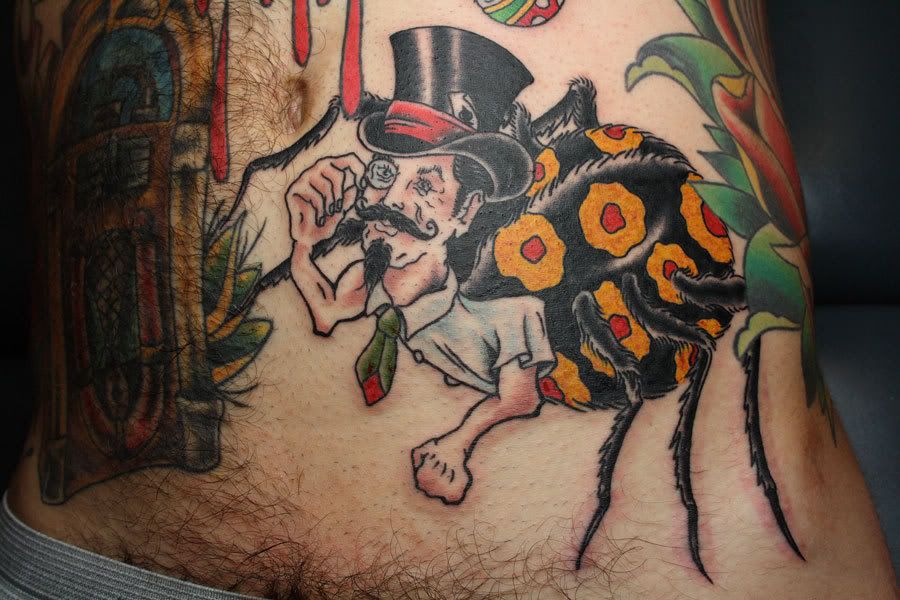 lucky tattoo. Mr. Lucky Spider Tattoo by