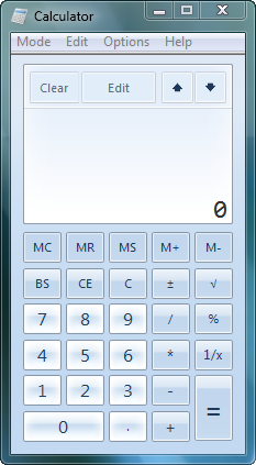 Calculadora do Windows 7 Calculadora do Windows 7