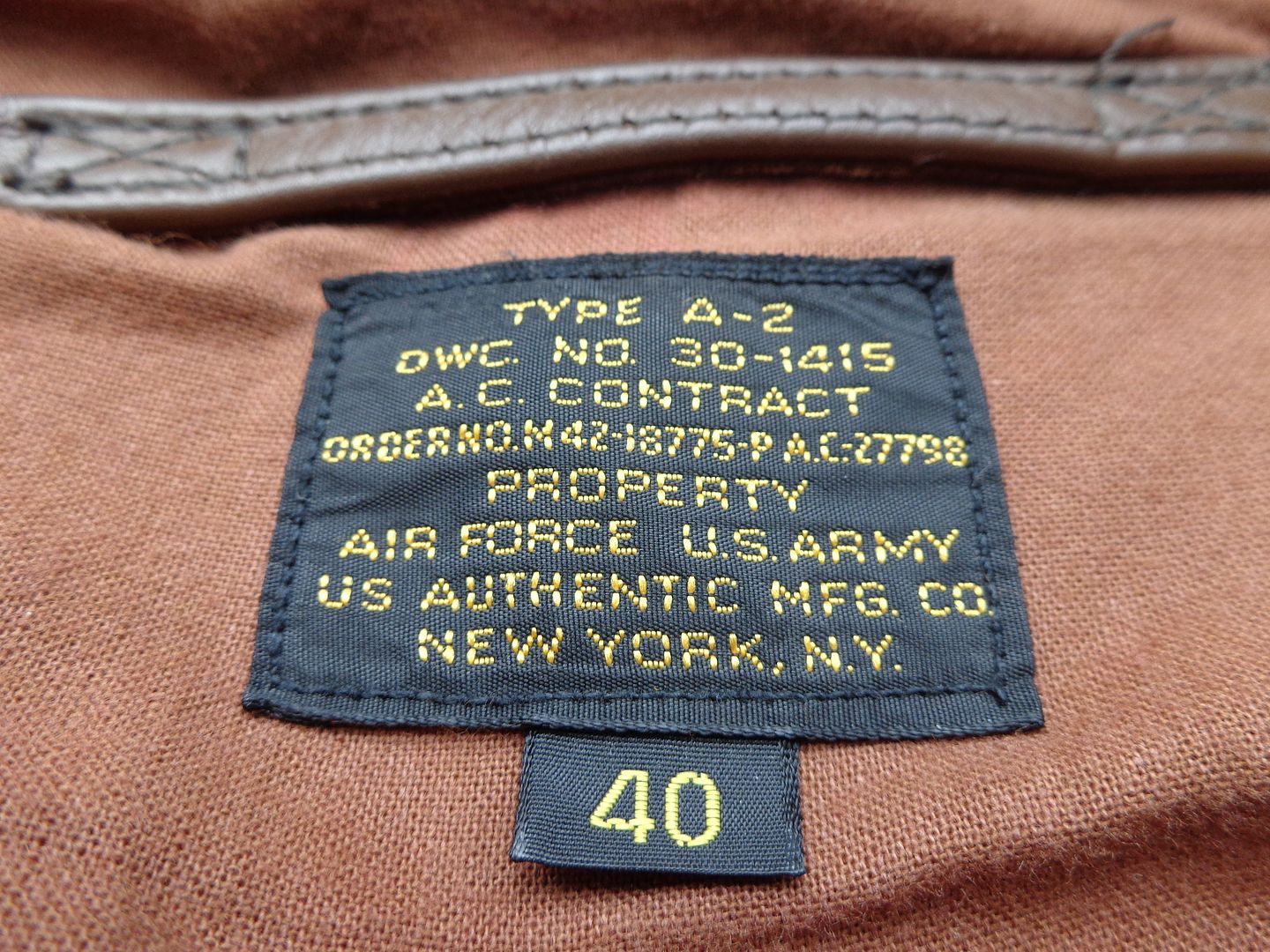 US Authentic A2 horsehide jacket. Size 40. OFFERS WELCOME! | The Fedora ...