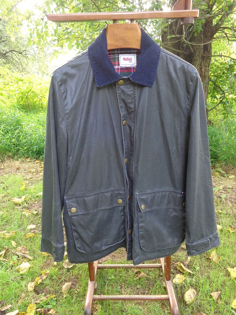 Barbour Clone... Waxed cotton coat by Stafford Prep! Size L. | The ...