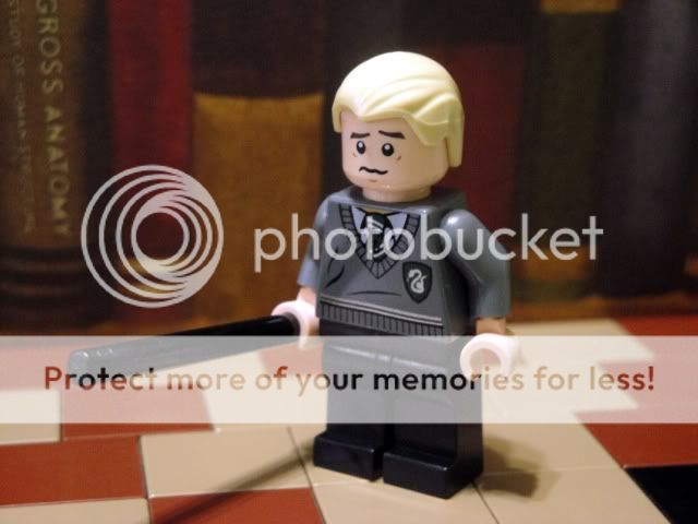 Lego Harry Potter Mini Figure Draco Malfoy Slytherin with 2 sided head 