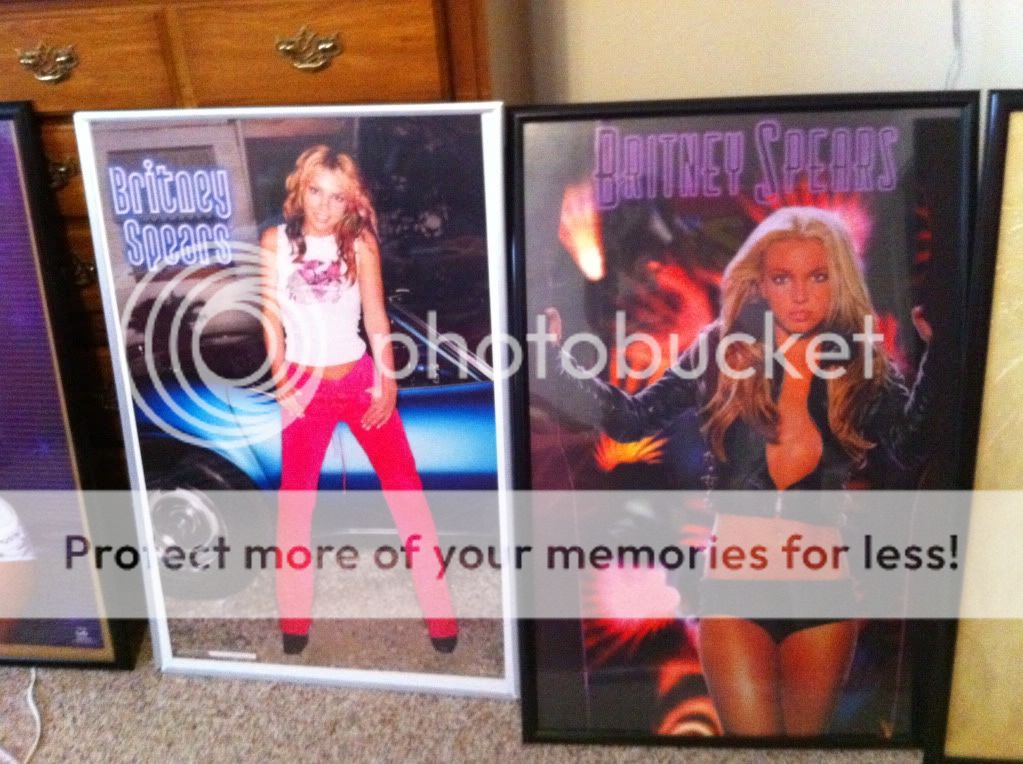 Britney Spears Huge poster lot RARE AUTOGRAPHED BOOK  